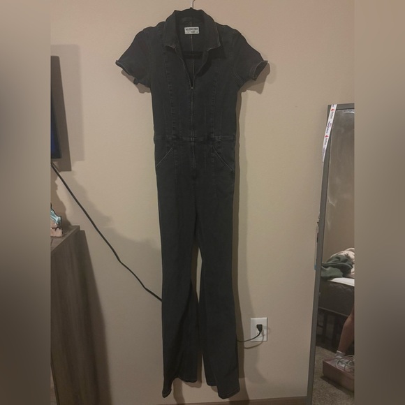 We The Free Jayde Denim Flared Jumpsuit – Black (Size M) - Picture 6 of 11